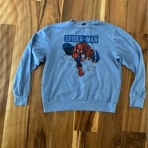 Target blue spider-man crewneck